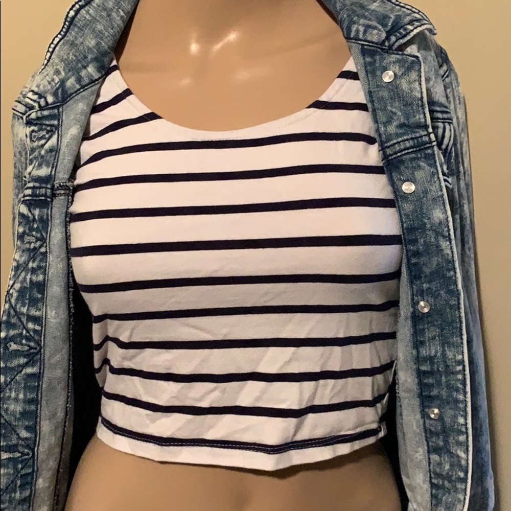 Striped crop top